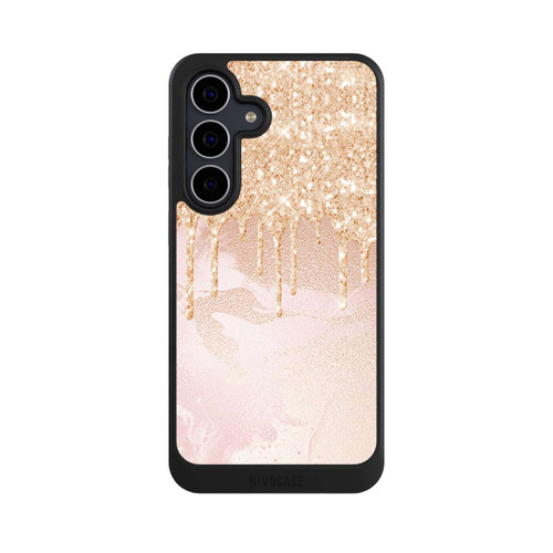 Samsung Galaxy S25 FE NIVOcore  Roségoldener Glitzer Tropfen Look