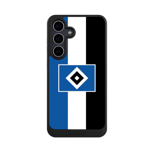Samsung Galaxy S25 FE NIVOcore HSV Streifen - Blau-Weiß-Schwarz