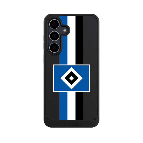 Samsung Galaxy S25 FE NIVOcore HSV Streifen - Blau-Weiß-Schwarz - ohne Hintergrund
