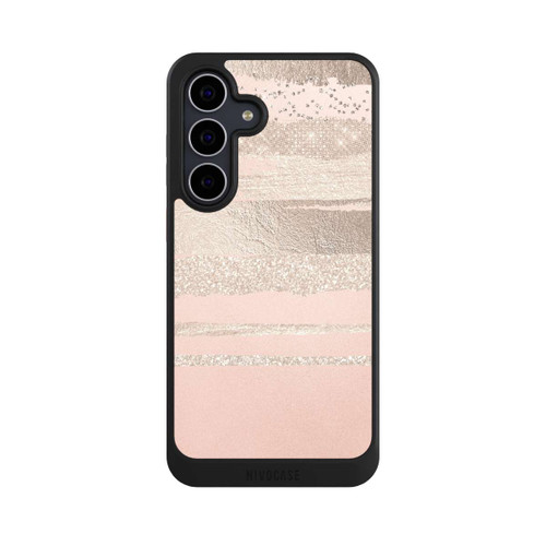 Samsung Galaxy S25 FE NIVOcore Glitter Layers (Rosé/Silver) Glitterlook