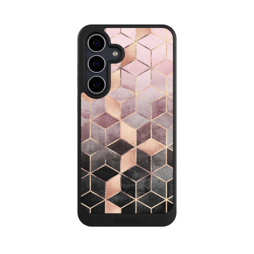 Samsung Galaxy S25 FE NIVOcore Pink-grauer Farbverlauf Würfel Druck