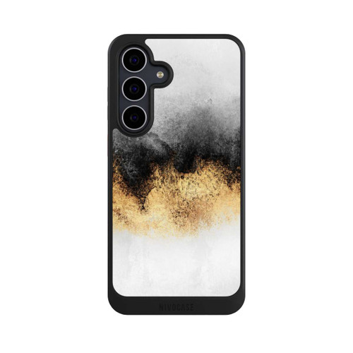 Samsung Galaxy S25 FE NIVOcore Grauer Himmelstaub Golddruck