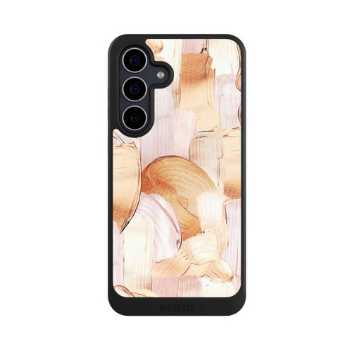 Samsung Galaxy S25 FE NIVOcore Weiß/Gold Pinsel Muster