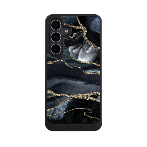 Samsung Galaxy S25 FE NIVOcore Dunkler Marmor Gold Glitzerlook