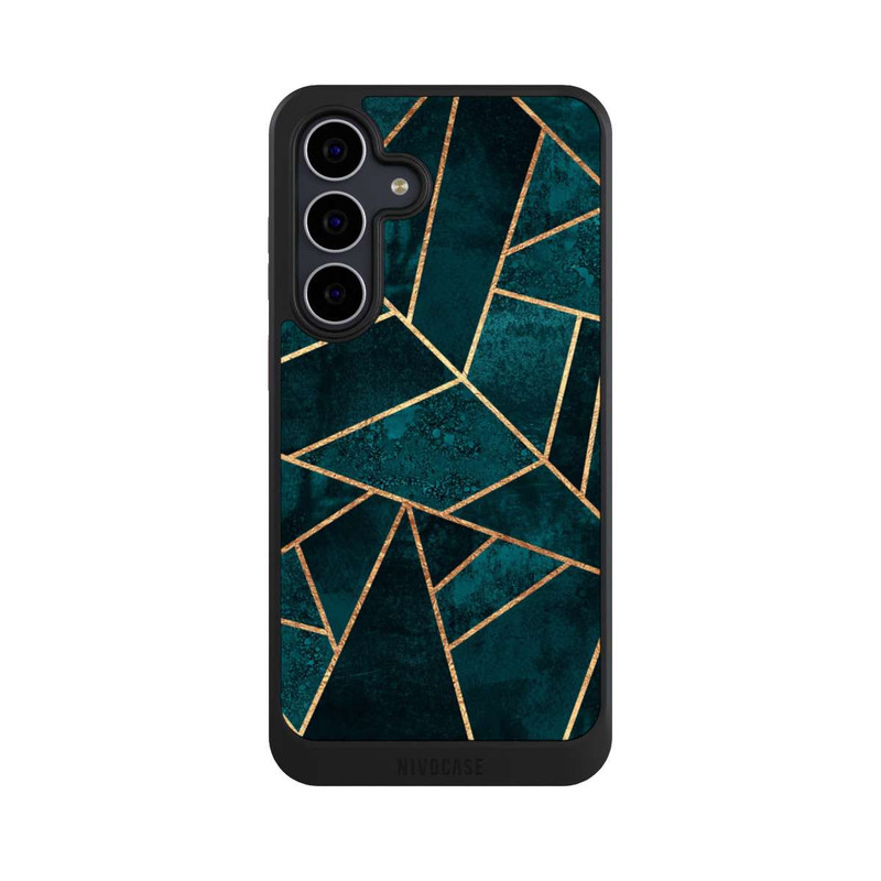 Galaxy S25 FE NIVOcore Tief Blaugrün Stein Gold Druck