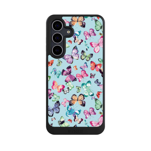 Samsung Galaxy S25 FE NIVOcore Schmetterlinge rosa orange blau