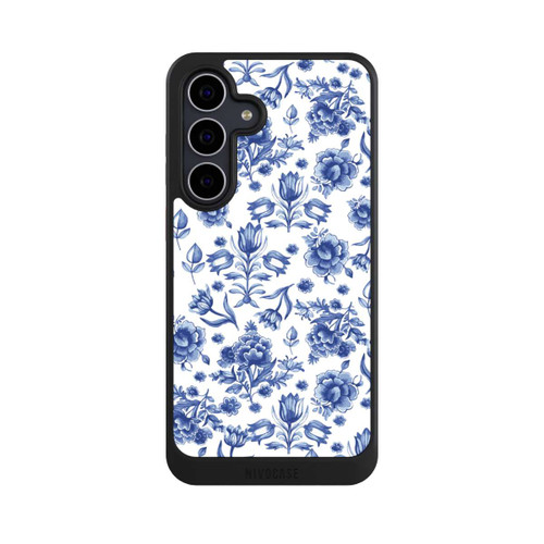 Samsung Galaxy S25 FE NIVOcore Blue Flower Pattern - Delft (NL)
