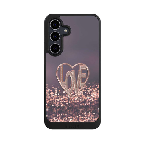 Samsung Galaxy S25 FE NIVOcore LOVE Glitzerrosa