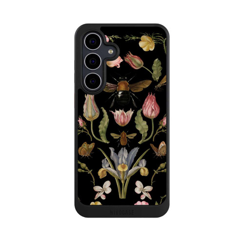 Samsung Galaxy S25 FE NIVOcore Wildblumen und Biene Schwarz