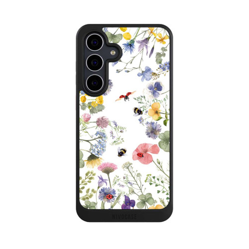 Samsung Galaxy S25 FE NIVOcore Bunte Frühlingsblumen und Bienen