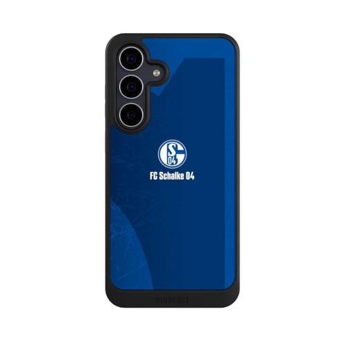 Samsung Galaxy S25 FE NIVOcore Schalke 04 Blauer Hintergrund Mit Logo