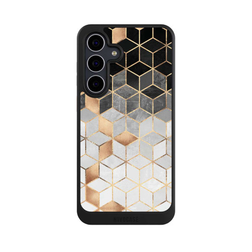 Samsung Galaxy S25 FE NIVOcore Würfel dunkel und gold