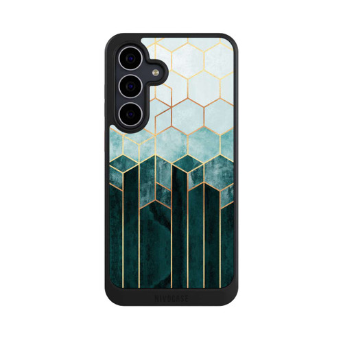 Samsung Galaxy S25 FE NIVOcore Blaugrüne Sechsecke