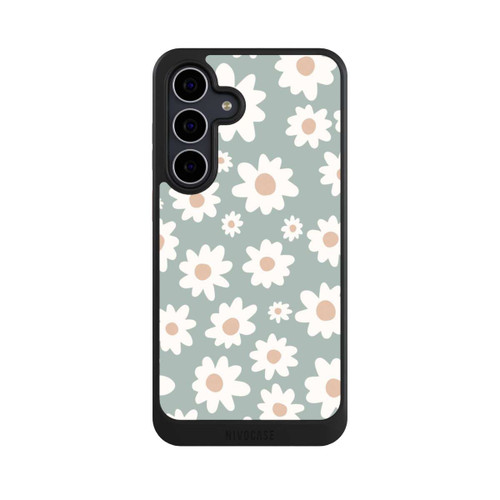 Samsung Galaxy S25 FE NIVOcore Gänseblümchen Muster grün