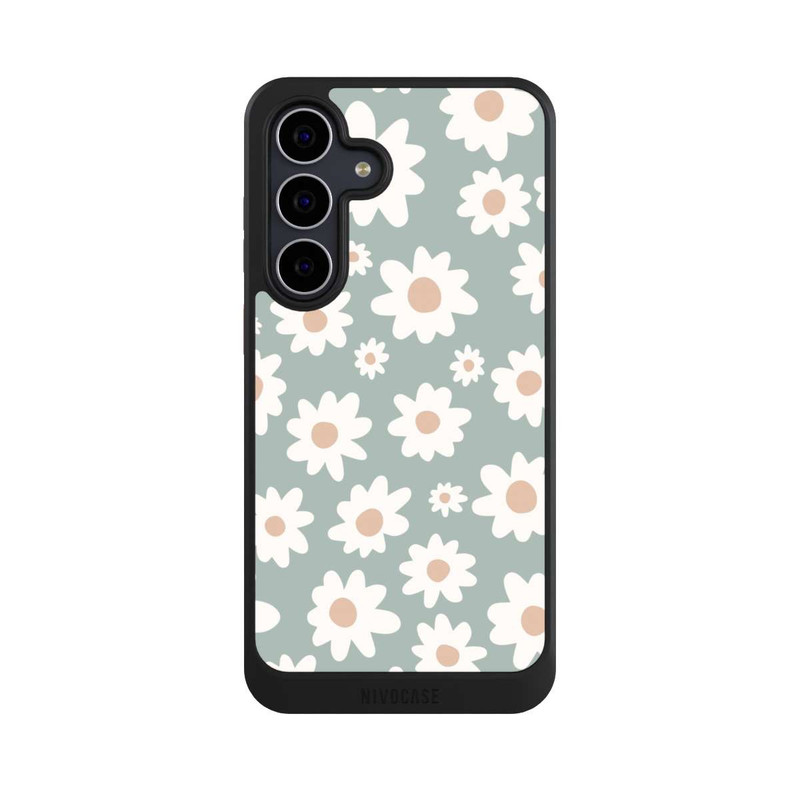 Galaxy S25 FE NIVOcore Gänseblümchen Muster grün