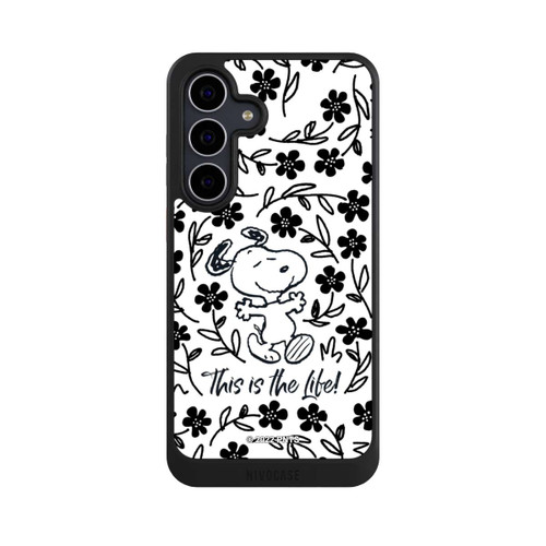 Samsung Galaxy S25 FE NIVOcore Snoopy schwarz und weiß This Is The Life