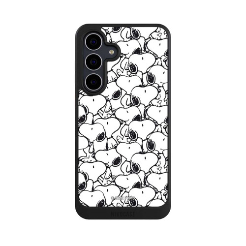 Samsung Galaxy S25 FE NIVOcore Snoopy Muster Schwarz und Weiß