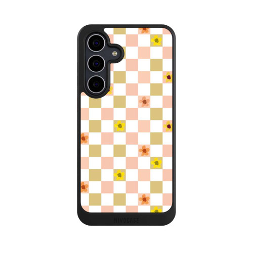Samsung Galaxy S25 FE NIVOcore Kariert nostalgische Pastellblumen