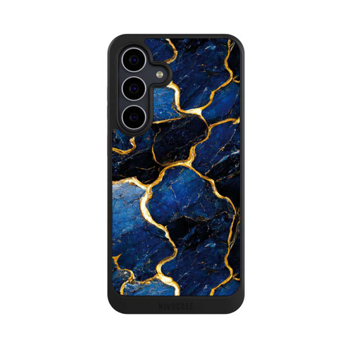 Samsung Galaxy S25 FE NIVOcore Blue Marble Gold Print Layers
