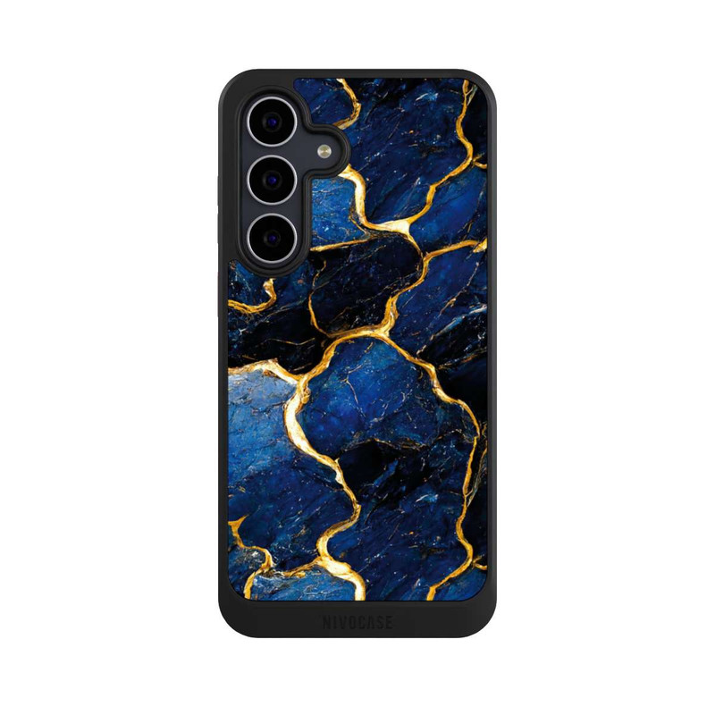 Galaxy S25 FE NIVOcore Blue Marble Gold Print Layers