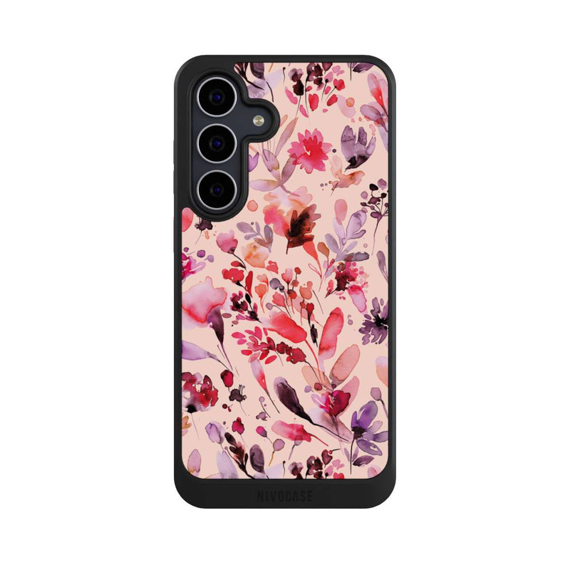 Galaxy S25 FE NIVOcore Künstlerische Blumen Viva Magenta