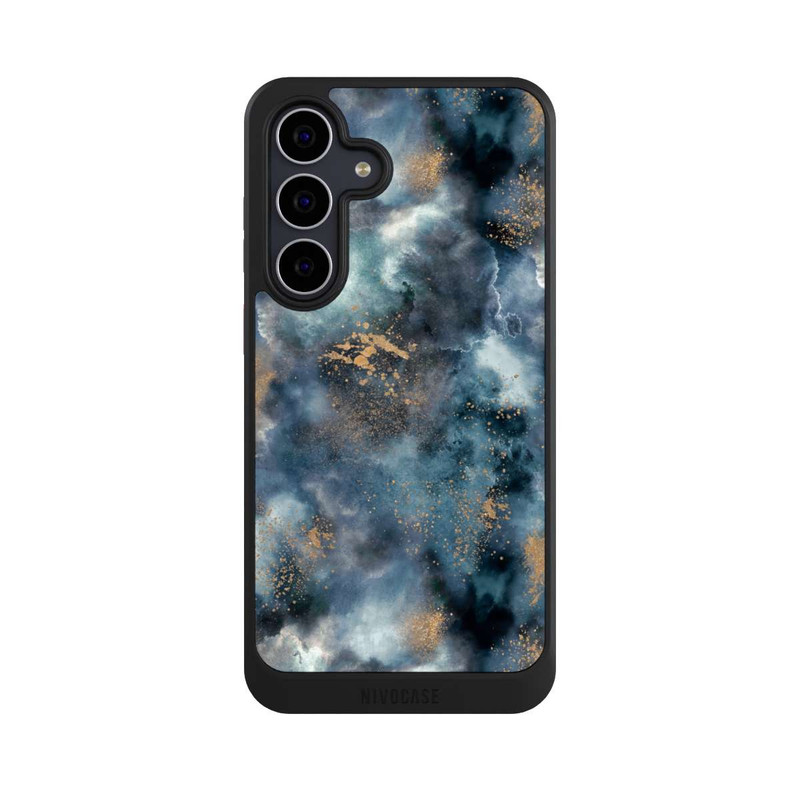 Galaxy S25 FE NIVOcore Smoky Marble Watercolor Navy