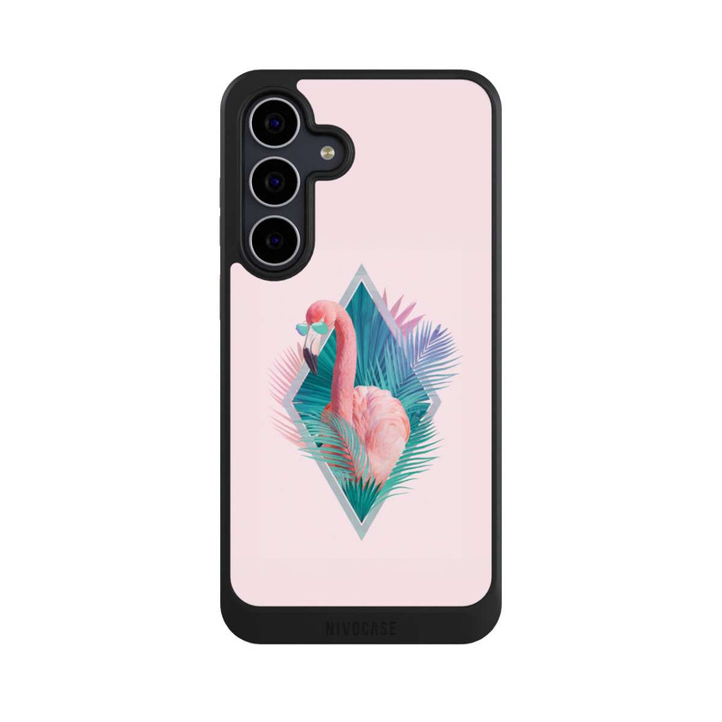 Galaxy S25 FE NIVOcore Tropical Leaves Flamingo