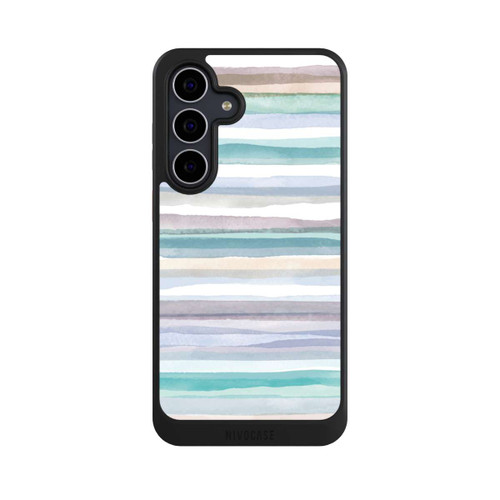 Samsung Galaxy S25 FE NIVOcore Pastellfarbene Streifen Blau