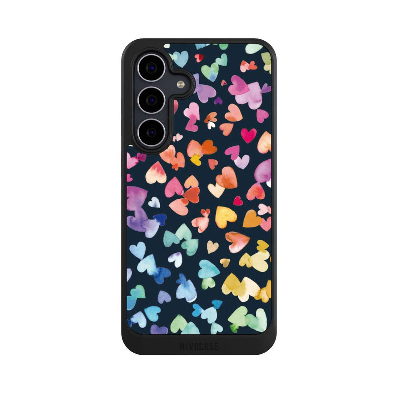 Galaxy S25 FE NIVOcore Valentinstag Herzen Schwarz