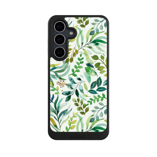 Samsung Galaxy S25 FE NIVOcore Aquarell Palmenblätter Botanisch Grün