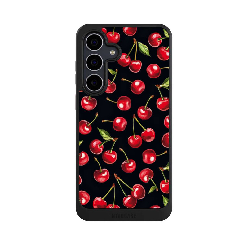 Galaxy S25 FE NIVOcore Cherry Pattern Black with AI