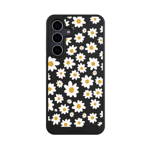 Samsung Galaxy S25 FE NIVOcore Daisy Flower Seamless Pattern Transparent