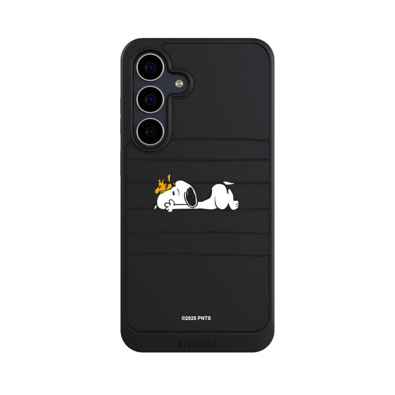 Galaxy S25 FE NIVOcore Snoopy Woodstock Streifen Peanuts Transparent
