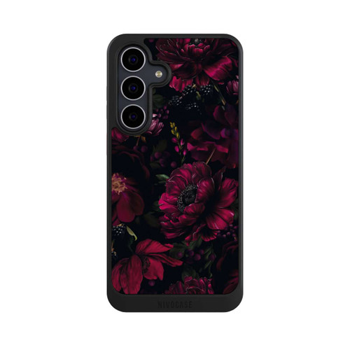 Samsung Galaxy S25 FE NIVOcore Dunkle Rote Blumen Liebe
