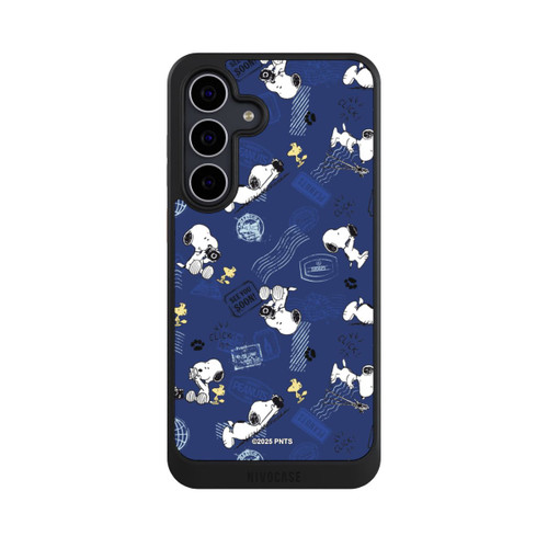 Samsung Galaxy S25 FE NIVOcore Peanuts Travel Stamps Pattern Blue