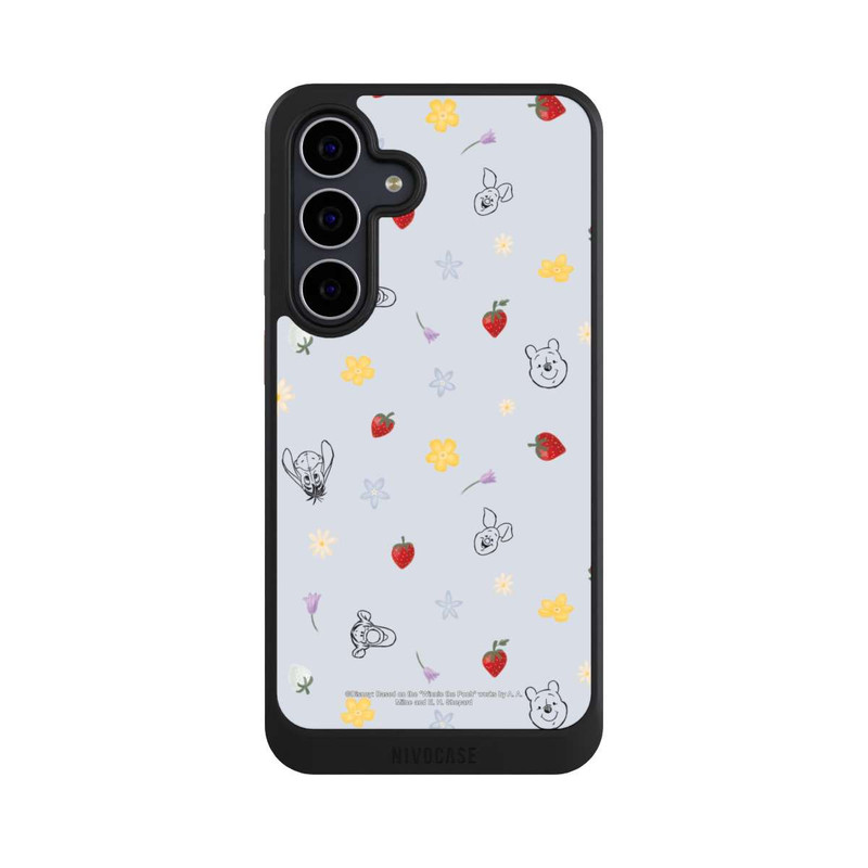 Galaxy S25 FE NIVOcore Winnie the Pooh and Friends Strawberry Pattern Blue