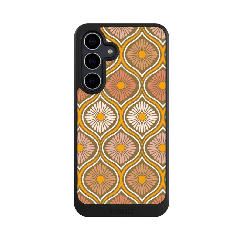 Galaxy S25 FE NIVOcore Groovy 70s Retro Mid-Century Daisy Flowers