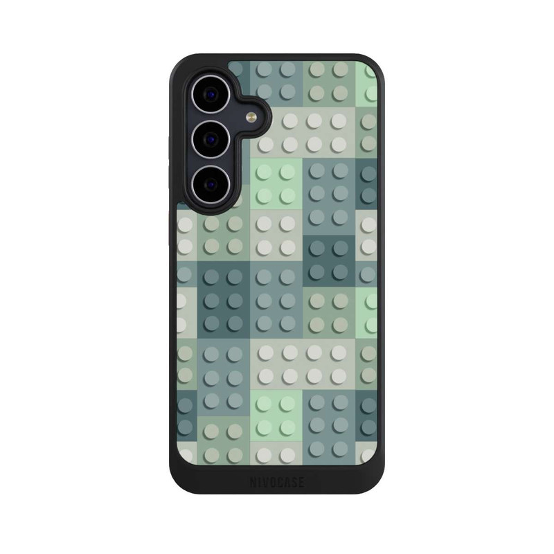 Galaxy S25 FE NIVOcore Green Blocks Pattern