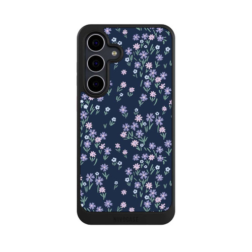 Samsung Galaxy S25 FE NIVOcore Dark Blue Floral Theme