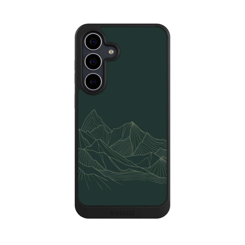 Galaxy S25 FE NIVOcore Berg Line Art Grün