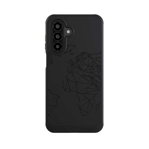 Samsung Galaxy A17 5G NIVOcore Polygon Weltkarte Schwarz ohne Hintergrund