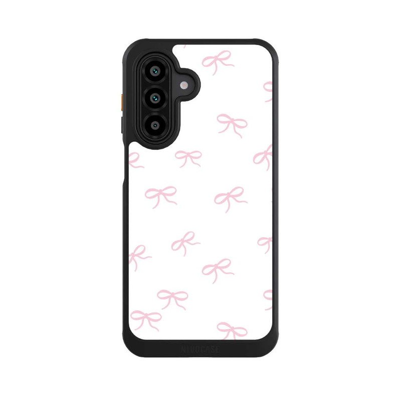Galaxy A17 5G NIVOcore Schleifen Muster Rosa Weiß