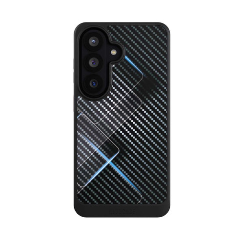 Samsung Galaxy S26 NIVOcore Blaue Linien auf Karbon