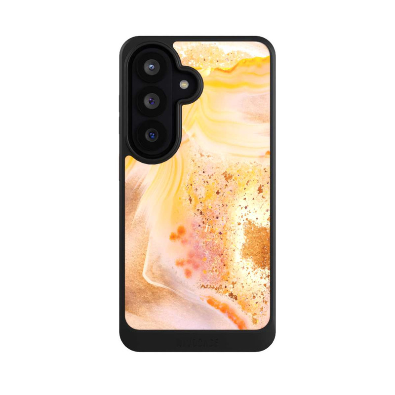 Galaxy S26 NIVOcore Orangefarbener Glitzer Marmorlook
