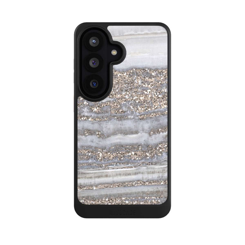 Galaxy S26 NIVOcore White Glitter Marble Look