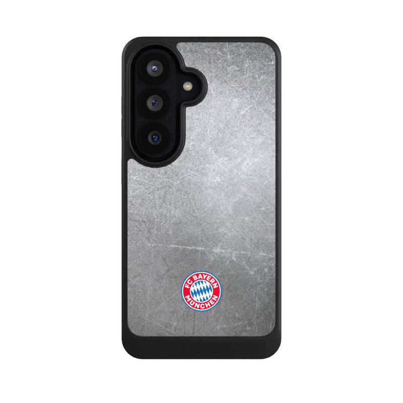 Galaxy S26 NIVOcore Klassisches FCB Logo Klein - Bunt auf Metalllook