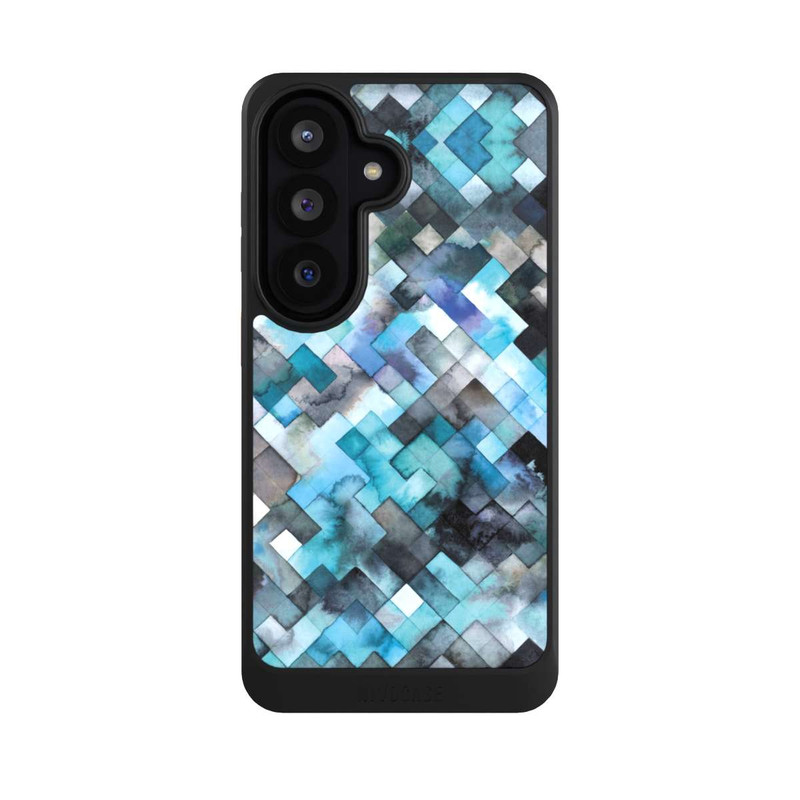 Galaxy S26 NIVOcore stimmungsvolles geometrisches Muster blau