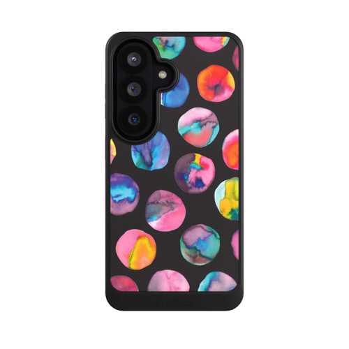 Samsung Galaxy S26 NIVOcore Bunte Tintenmurmeln Punkte Schwarz
