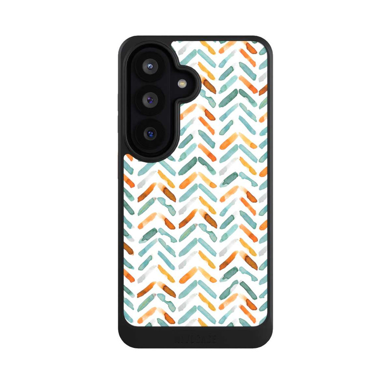 Galaxy S26 NIVOcore Elegantes Herbstchevron Blau Orange
