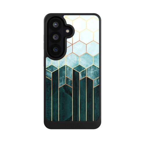 Samsung Galaxy S26 NIVOcore Blaugrüne Sechsecke